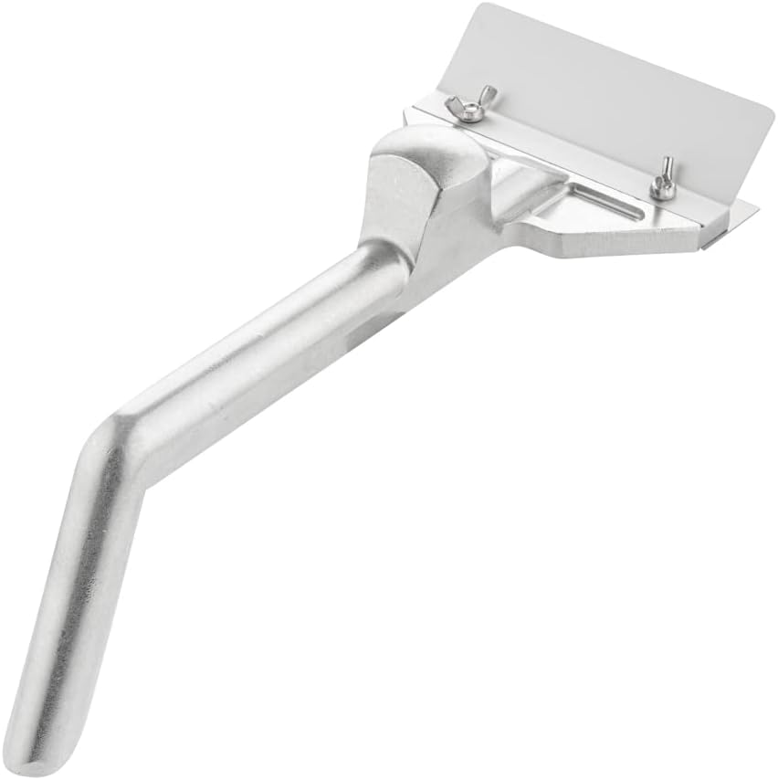 Restaurantware Met Lux 16 x 6 x 4 Inch Griddle Scraper 1 Commercial Flat Top Griddle Scraper - With Splash Gaurd Knob Aluminum Heavy-Duty Griddle Scrapper For Restaurant Or Home Use