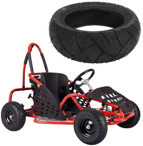 Vacuum Tire, Electric Scooter Tire 90/65-8 Rubber for Super Pocket Bike, Front Wheel Tubeless Replacement Tyre