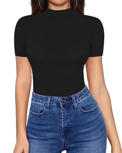 Image of Women and Girls Black High Neck Top