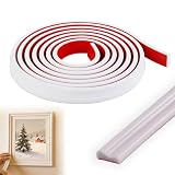 Amoretempo Wandleisten Selbstklebend 3D Zierleisten Selbstklebend Stuckleisten Wand Abziehen und Aufkleben für Türrahmen Verkleiden Spiegelrahmen Schranktür DIY Home Decoration Weiß (3m x 2.3cm)