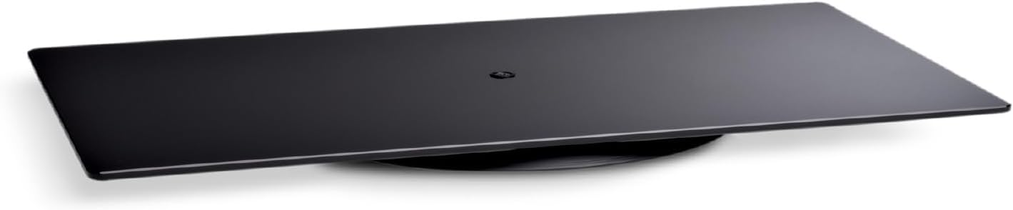 Meliconi Rotobase Elite M, Support Moniteur et TV Pivotant, Base Rotative à 360°, Capacité 70 kg, Verre Trempé, Fabriqué en Italie, Noir