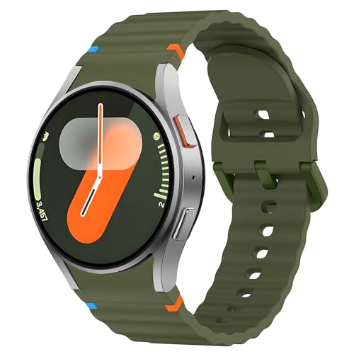 Image of Tobfit Silicone Bands for Samsung Galaxy Watch 7 Strap 40mm 44mm Women Men, 20mm Adjustable Sports Replacement Strap for Galaxy Watch 7 /FE /6 /6 Classic /5 /5 Pro /4 /4 Classic