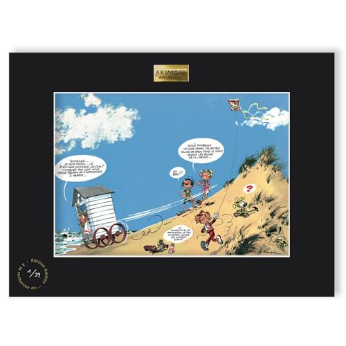 Affiche d'art Gaston Lagaffe EH BEN Franquin Akimoff sérigraphie 40x30