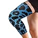 sanluoli Blue Black Leopard Print knee support brace (1 pair) Support for All Sports knee compression sleeve women for Daily Use, Daily Use, Daily Use, Daily Use