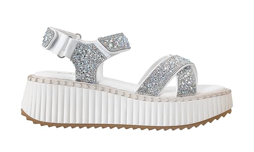 Corkys Footwear Women's Total Catch Sandals: Criss-Cross Style Straps with 1.75-Inch Platform and Secure Hook And Loop Ankle Closure for Comfort and Fashion2