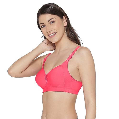 Image of Tweens Lite Wite - Minimiser Medium Padded Cotton Lycra Bra (Plus Size) - Triple Hook - Full Coverage - Wirefree - Seamless T-Shirt Bra