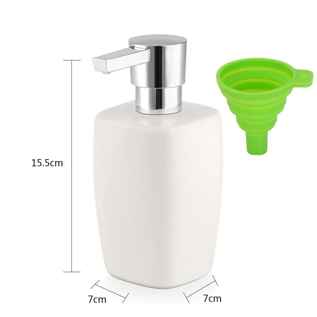 Dispenser Di Sapone Da Cucina Dispenser di sapone di sapone liquido ceramica distributore di sapone con dispensatore for controsoffitto for pompa in acciaio inox adatto for bagno cucina cucina (12,5 o