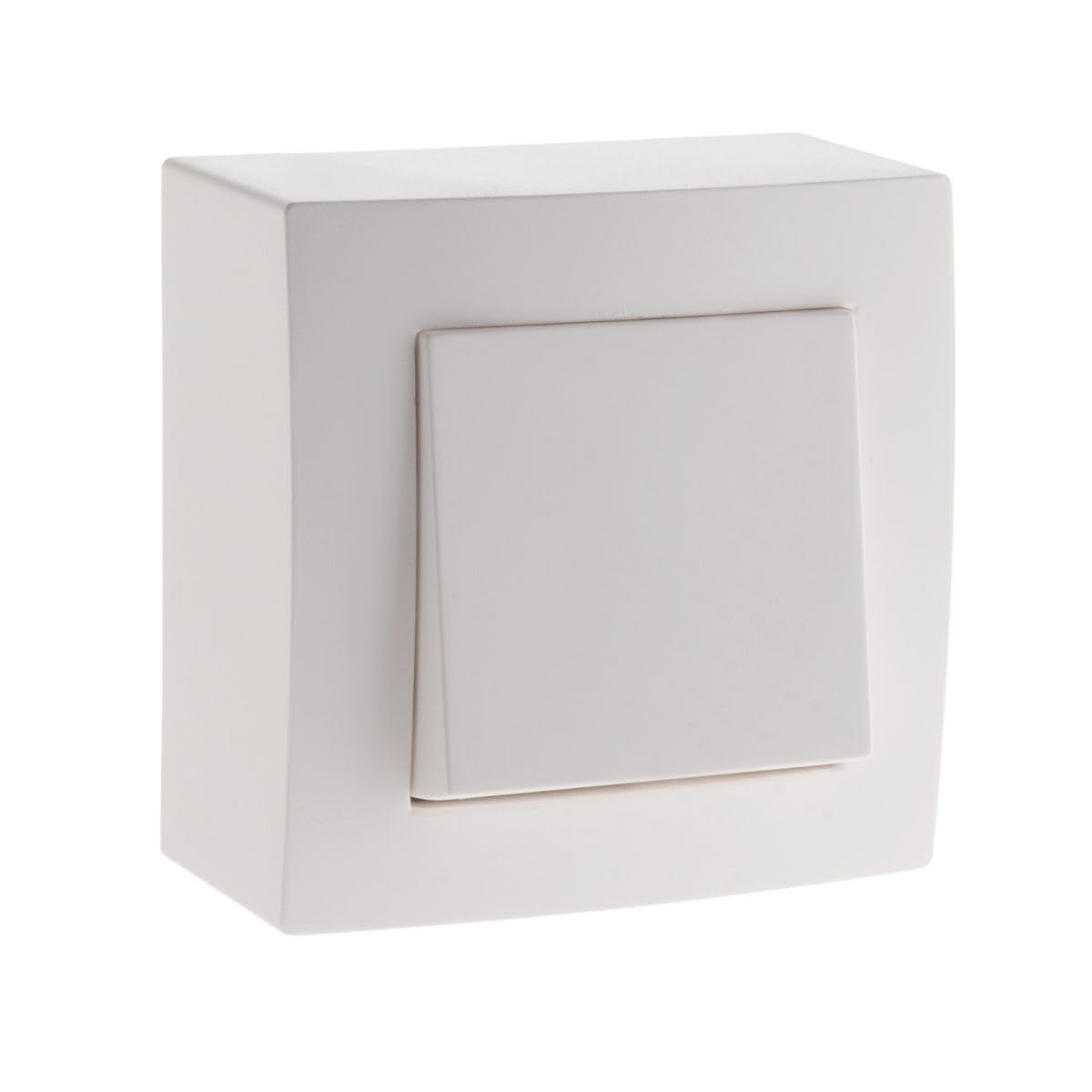 Zenitech - Interruptor Completo Conmutador 10A en Superficie - Plástico - Gama Presto, Motor Enchufable, Cableado Simplificado - Ideal para Instalación Interior - Blanco RAL9003