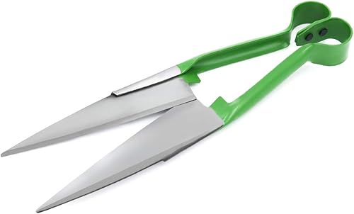 Tijeras de alpaca de cizalla de oveja diseño en forma de R para aseo de animales de pelo grueso grande (verde)