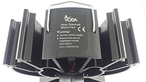 Der wärmebetriebene 4-Blatt-Herdventilator von VODA für Holz-/Holzbrenner/Kamin sorgt für 80 % mehr warme Luft als ein 2-Blatt-Ventilator – umweltfreundlich