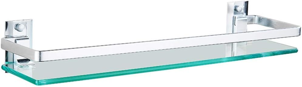Bathroom Shelves, Glass Shelf Rectangular (Size : 60cm) ()