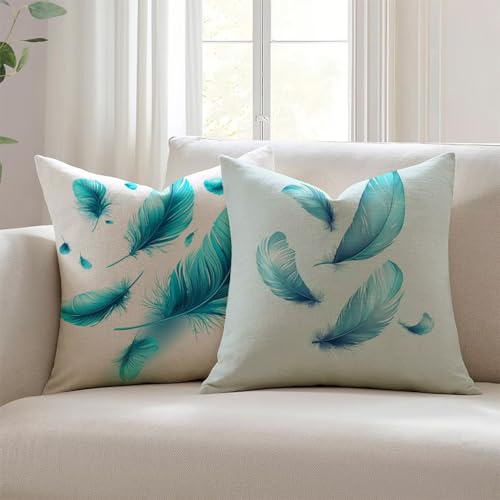 Housse de coussin simple lin 65x65 imperméable pour intérieur et extérieur - 2