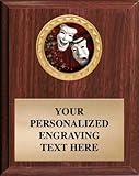 Crown Awards Personalized Walnut Drama Plaque, 7 x 9 Drama Plaques