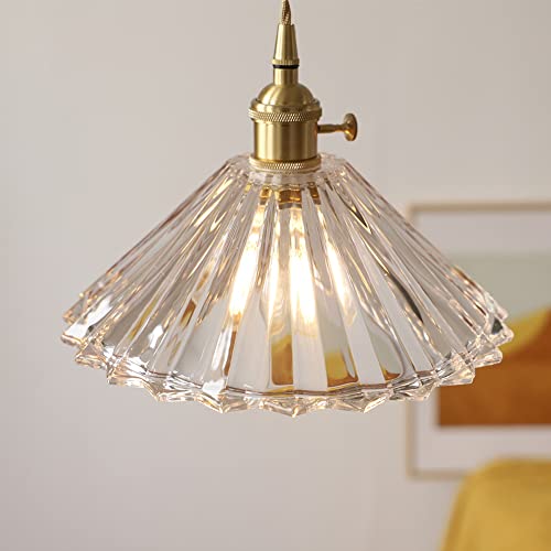 Iluminación colgante ajustable de cristal para comedor y bar