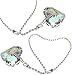 Hyamass 2 Pack Crystal Heart Prism Ceiling Fan Pull Chain Extender - Decorative Crystal Pendants with Ball Chain Connectors for Fan Light Chains (Replacement Pull Chains) (AB COLOR)