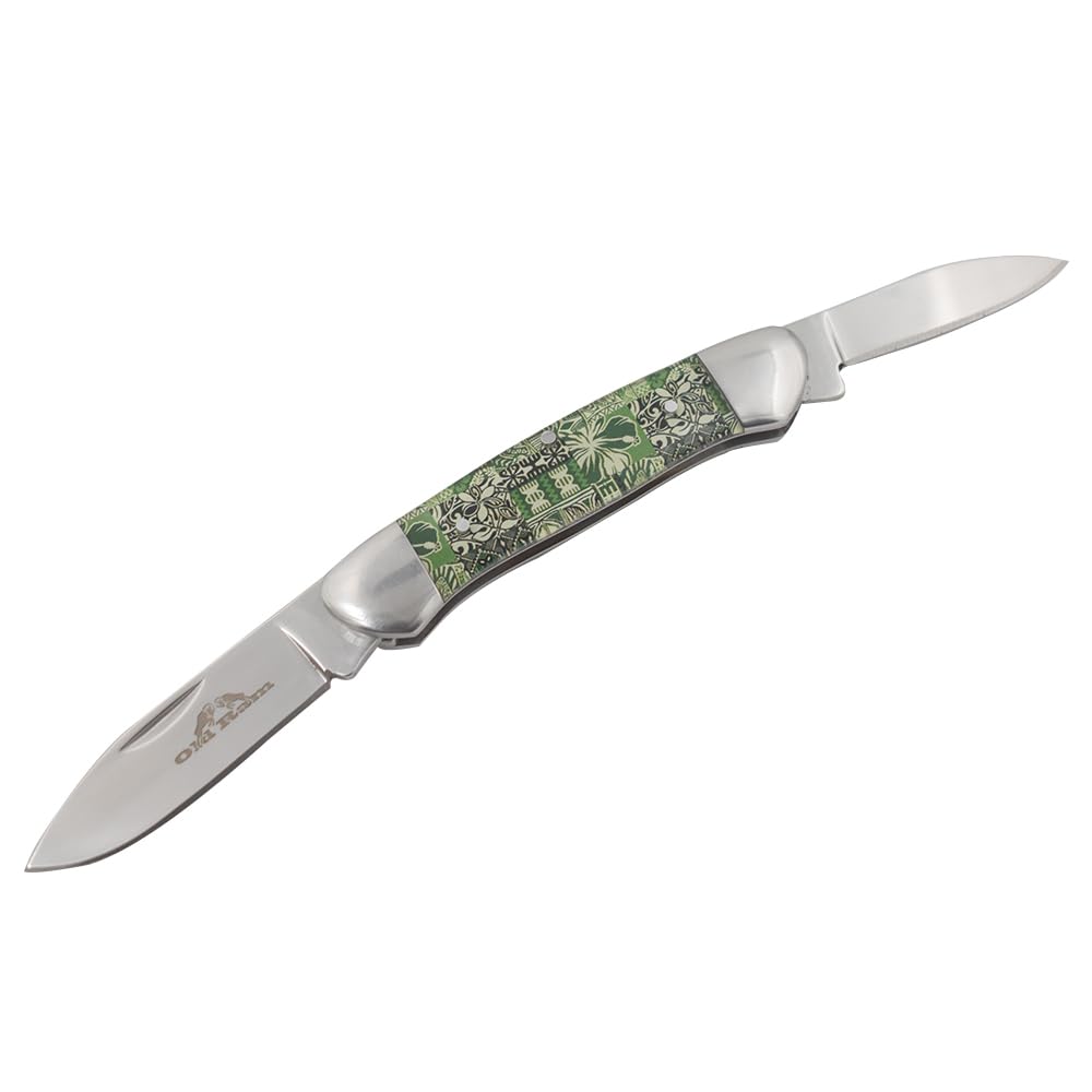 Old Ram Blade Manual Folding Split Joint Outdoor Hunting EDC Camping Canoe Knife (Mix Color-2)