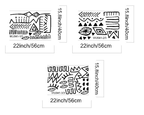 Vinilo Decorativo Tribal Moderno con Diseño Geométrico Negro miniatura 4