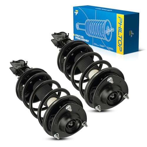 Image of PHILTOP Front Struts for Santa Fe 2001-2006 2.4L, 2.7L, Shock Absorber Complete Suspension 171435+171436, Struts with Coil Spring Assemblies SAA979 2 Pcs