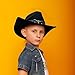 Jastore Western Cowboy Hat for Kids Boy Girl Classic Cowboy Cowgirl Dress Up Hat with Buckle Belt(Coffee, 5-12 Years)