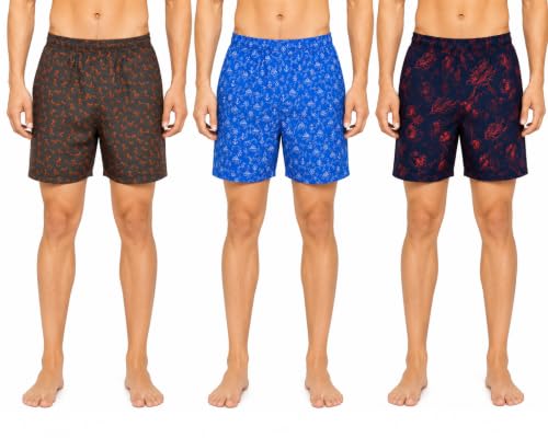 Image of Longies Men's Cotton Printed Regular Boxer Shorts