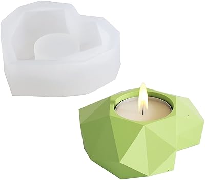 Heart Concrete Candle Holder Silicone Mold DIY Irregular Tea Light Candlestick Cement Mould Home Party Gift Making Tool