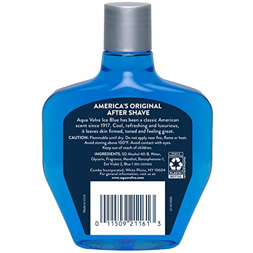 Aqua Velva Cooling After Shave, Classic Ice Blue 7 oz (Pack of 2)