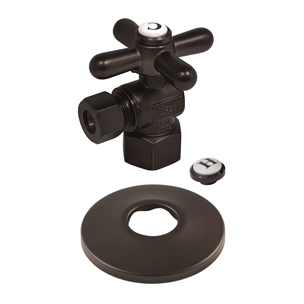 Robinet d'arrêt quart de tour Kingston Brass CC43105XK étanche en bronze huilé