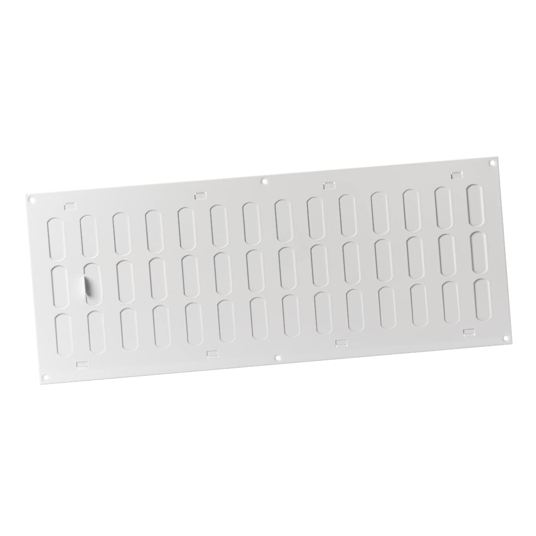 500x200mm Blanc Grille d'aération en tôle d'acier - En Europlast