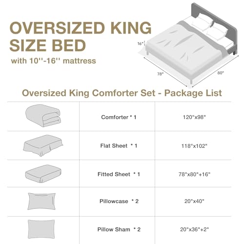 Image of HYMOKEGE Red /Black Oversized King Comforter Set Seersucker 7 Pieces, All Season Luxury Bed in a Bag for Bedroom, Bedding Set with Comforter, Sheets, Pillowcases & Shams