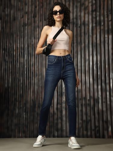 Image of High Star Women Washed Skinny fit Highrise Stretchable Jeans