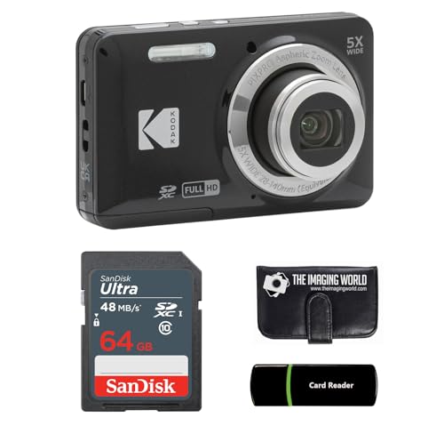KODAK PIXPRO FZ55 本体＋microSD 64GB Amazon.com : Kodak PIXPRO FZ55 Black 16MP Digital Camera 5X