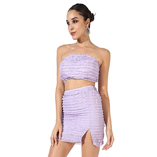 Image of Campus Sutra Women's Co-Ord Set For Casual Wear | Polyester Breathable Fabric Clothing Set Crafted With Comfort Fit And High Performance For Everyday Wear |