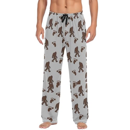 JUDIAN 80s 90s Men's Pajama Bottoms Soft Sleep Pant with Pockets Sleep Pj Lounge Pants for Men