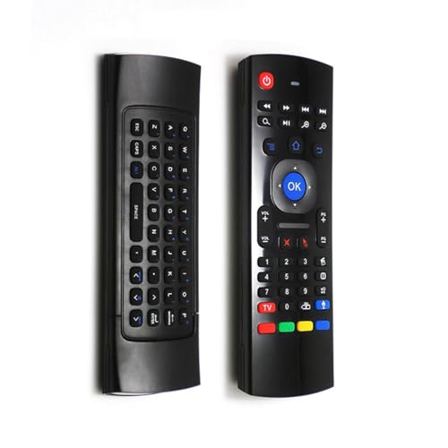 YUEHISY Mini Teclado Inalámbrico 2,4G Air Mouse, Plug and Play, Sensor de Movimiento de 6 Ejes, 81 Teclas, Aprendizaje IR, Control de Dispositivos Múltiples