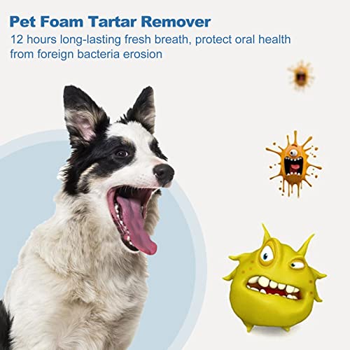 Espuma removedora de tártaro para cães eliminar placas de mau hálito Material natural Higiene bucal