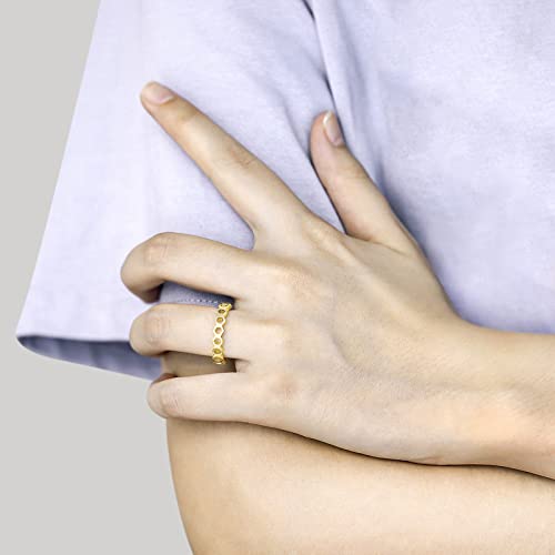 Bague en argent véritable hexagone au design graphique et finitions haut de gamme - 2