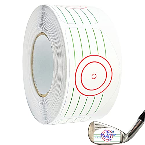 Golf Impact Tape Labels 250 Pcs/Roll Golf Impact Stickers for Swing Training Irons and Woods Ball Hitting Recorder Standard Irons Woods Labels,Club Face Stickers Training Aids for Golf Swing Practice