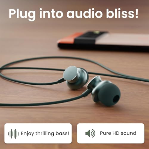 Image of Type-C Earphones for One-Plus 13s / 13 s Earphones Original Like Wired in-Ear Headphones Stereo Deep Bass Headset Earbud with Type-C Audio Jack, Mic (C106-4, Multi)