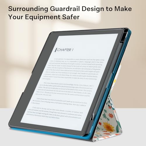 Image of CoBak Stand Case for Kindle Scribe - Premium Folio Leather Cover with Pen Holder, Auto Sleep /Wake - Compatible with 10.2 Inch Kindle Scribe (2022 /2024 Release)