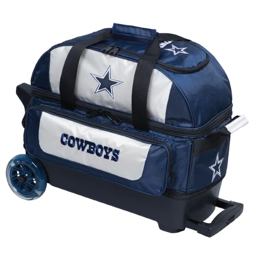 Strikeforce Bowling NFL Two Ball Bowling Roller Bag with Ball, Shoe and Accessory Pockets