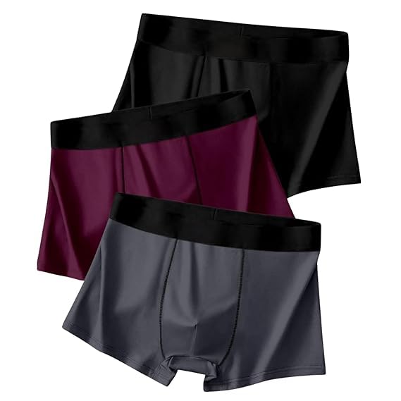 greenhood Men's Regular Fit Underwear Comfortable Nylon Trunk Multicolour Soft and Breathable in, Alpha, L, Standard, Multicolor(Pack of 3)-picture-18