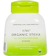 Kiva Organic Stevia Powder (Natural Sweetener - 398 Servings) - Non-GMO, Vegan, Zero-Calories- (S...