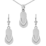 flip flop con 4011  Kleine Schätze Flip Flop Anhänger Halskette Set in Sterling Silber (Verfügbare Kettenlänge 40 cm - 45CM - 50CM- 55CM)