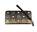 MCM Women's Gold/Black Gradient Coated Canvas Zip Around Wallet MYL9AVI45DG001
