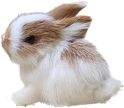 Mini Realistic Cute Plush Rabbits Lifelike Animal Easter Bunny Simulation Model Birthday Gift Furry Rabbit Figurine