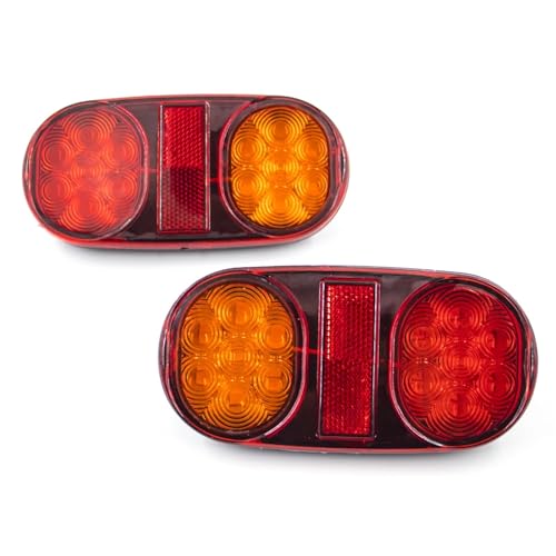 Feu arrière LED 24V pour camion remorque et caravane étanche 2 pièces