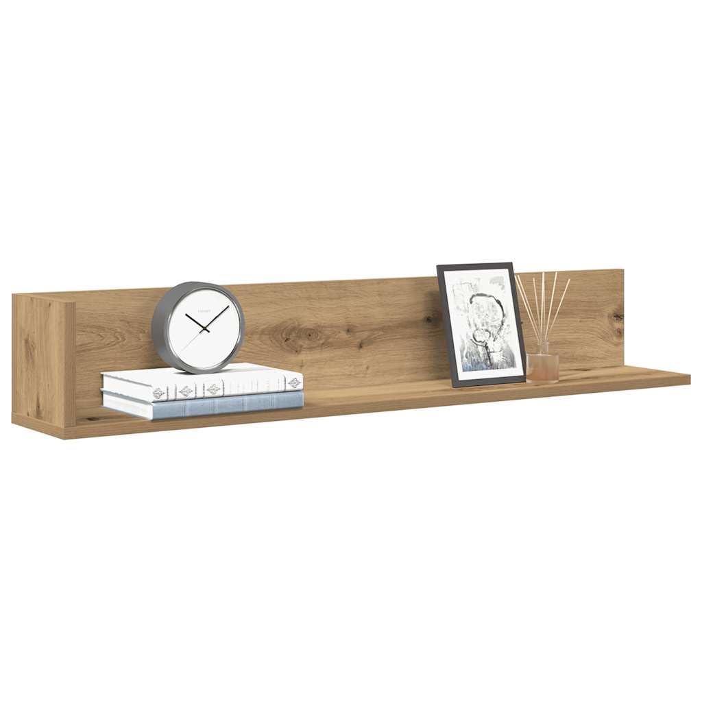 vidaXL Wandregale 2 STK. Artisan-Eiche 100x16,5x16,5 cm Holzwerkstoff