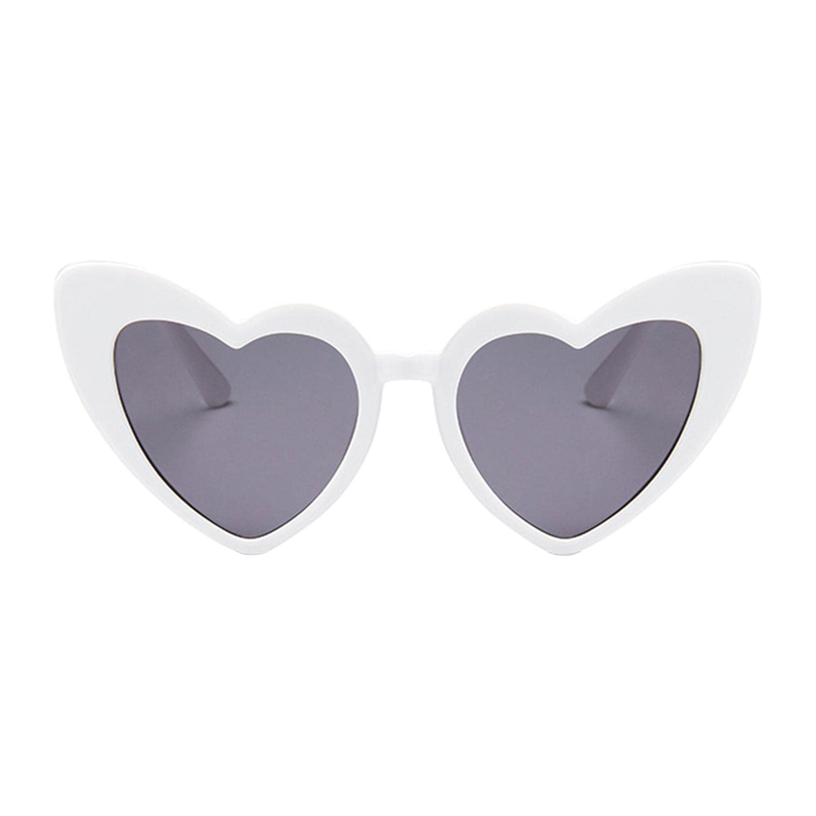 Fashion Women Sunglasses Heart-Shape Eyewear Cat Eye Hippy Boho Lady White-image-48