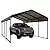 GREEN PARTY 12 x 20 ft Metal Carport Kits with Galvanized Steel Roof & Removable Sidewalls, Heavy Duty Metal Carport Canopy, Outdoor Car Tent Metal Garage Shelter for Car, SUV, Truck and Boats, Grey