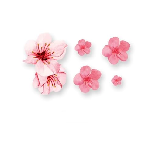6 pcs Fiore Di Pesco Tatuaggi Temporanei Piccolo Braccio Fresco Ragazza Impermeabile Duratura Autoadesivo Del Fiore Di Simulazione